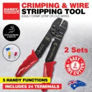 2 Sets Wire Stripper & Crimping Tool Coded Connector Evolutionary Tool Kit AU