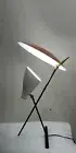 Antique Light Mid-Century Modern Floor Lamp Table Fixture Italian Black/Orange