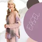 SML EASEL MAUVE COMBO TIE DYE Pullover TOP/SHIRT/BLOUSE/TUNIC BHCS