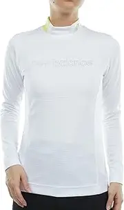 [New Balance] 012-3267505 Golf Long Sleeve Mock Neck Shirt (Striped Quilt Pattern, TEXBRID: Stretch) / Women's, 030_White, 1
