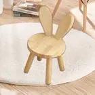 Kids Ottoman Step Stool Solid Wood Footstool for Doorway Living Room Bedside