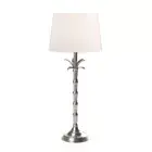 Belle Bahama Table Lamp w/Brass Base Small 45cm Bedside Night Light Decor Silver