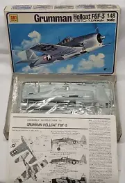 Vintage 76' Grumman Hellcat F6F-3 US Navy Fighter Jet Aircraft ŌTAKI Japan 1:48