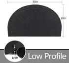 Rubber Doormat Indoor Outdoor Half Round Front Door Mat, Low Profile Welcome Mat