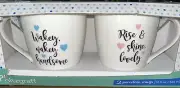 Pfaltzgraff Set Of 2 lovely & handsome mugs