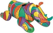 Portable Giant Rhino Shape Swimming Ring, Riding for Swimming Pool/Beach, Thickened PVC Inflatable Pool Float Summer Water Toy Inflatable LWX