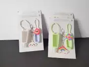 Bottle Bundles, Lip Balm Holder, Key Chain, Hand Sanitizer Holder Green/White