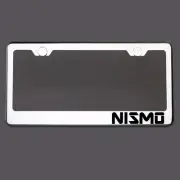 Polish Mirror License Plate Frame NISMO Laser Etched Metal Screw Cap