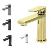 Linkware Gabe Leva Basin Mixer Tap Chrome, Matt Black, Gun Metal Grey, Brushe...
