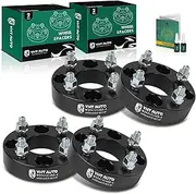 YHTAUTO 4x4 Wheel Spacers 1.25 Inch Compatible with EZGO Club Car Golf Cart ATV, 4x101.6mm Tire Spacers w/1/2-20 & 12.9 Grade Studs, 62mm Center Bore 4 Lug 4PCS Black Spacer