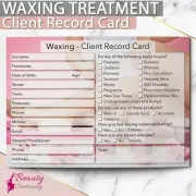Waxing Client Record Card NEW - PREMIUM Treatment Consultation Beauty Salons A6