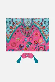 EYE MASK WITH TASSELS AND PILLOW CASE RAINBOW ROADS