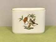 Herend Rothschild Bird Motif 12 Porcelain Cigarette / Match / Card Holder 7969