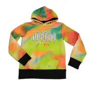 Nike Jordan Boys Tie-Dye Hooded Sweatshirt Multicolor Jumpman Logo Size S 2400