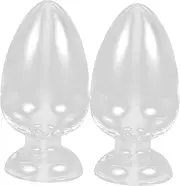 ROMISBABA 2Pcs Transparent Conical Glass Laboratory Sample Bottles Glassware for Display and Experiments