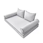 |COVER ONLY| Style4 Crib Contrast Trim Daybed Mattress Bolster Back Covers AD105
