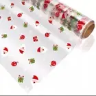 Christmas Cellophane Wrap Roll, 2.5 Mil Christmas Designs Wrapping Paper For G