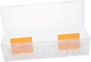 HANABASS Transparent Card Storage Box with Dividers Clear Organizer for Trading Cards and Sports Cards Portable Storage with Lid for Home and Travel