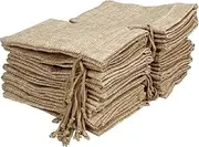 Pack of 24 Burlap Bags with Drawstring Gift Bags Jewelry Pouch for Wedding Party and DIY Craft
