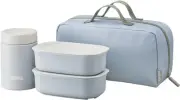 Thermos vacuum soup food jar & lunch box set 800ml Sky Blue JEA-801 SKY