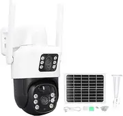Respicefinem Solar Powered WiFi Wireless HD Security Camera with Night Vision PIR Motion Detection Outdoor Surveillance Camera ABS Material 3MP Pixels 1920x1080 Resolution 1080P