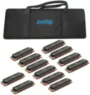 East top Harmonica Set 7/12 Pack Professional Diatonic Blues Harmonicas Lot New