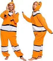 [Funziez!] Sea Creatures Onesie Lobster, Clown Fish, Hammerhead Shark, Octopus, Squid - Plush Adult Animal Costume Jumpsuit