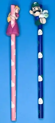 1989 Princess Peach & Luigi Mario Bros. Nintendo NES Era Promo Pencil Applause
