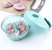 Vegetable Chopper Slicer,Easy Pull Vegetable Cutter Hand Held Processor/Blender