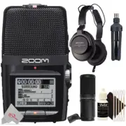 Zoom H2n ext 2-Input 4 Track Handy Digital Audio Recorder + ZDM-1 Mic Pack