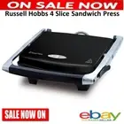 Russell Hobbs 4 Sandwich Press Stainless Steel Bagel Muffin Toastie Jaffle Maker