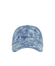 GIVENCHY cap in washed embroidered denim One size medium blue