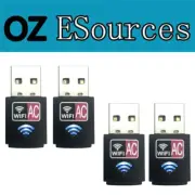 4 Set Dual Band 2.4GHz 5GHz 600Mbps USB WiFi Dongle AC600 Lan Network Adapter