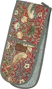 Morris & Co Strawberry Thief Double Oven Glove - Red