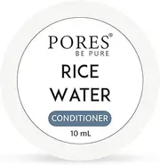 PORES Be Pure Rice Water Hair Conditioner with Hydrolyzed Rice Protein, Corn Starch & Coconut | Deep Nourishment & Shine | Anti Hair Fall Conditioner for Strong, Thick & Frizz-Free Hair | For All Hair
