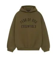 Fear of God Essentials Fleece Hoodie (FW24) "Olive"