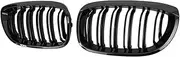 XISII Car Front Bumper Grill, Fit For, E46 Coupe 2 Door 2002-2005 Auto Grilles Gloss Black Racing Grills M Color Grille Bumper Grille for Front End