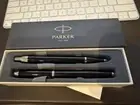 SHEAFFER BLACK &Parker Fountain Pens & Ballpoint Pen Set, Black Chrome Trim