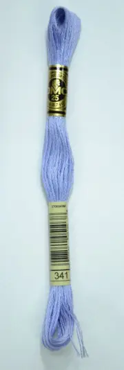 DMC Stranded Cotton #341 Light Blue Violet Hand Embroidery Floss 8m Skein
