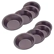2x 4pc Daily Bake Non-Stick Round Pie Dish Bakeware Set 12cm - Black