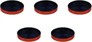 Set of 5 Vertical Tubs, 0.5 inch (0.5 cm), Vermilion