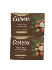 Caress Shea Butter & Brown Sugar Bar Soap, 3.15 OZ, 2 Bars