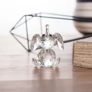 Clear Crystal Elephant Figurine Collectible Paperweight Glass Animal Ornament