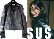 2K New Versace Versus Black Biker Eco Leather Painted Jacket 38 40 2 4 Top M S
