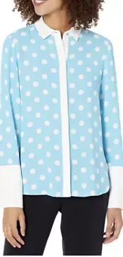 ANNE KLEIN BLOUSE/SIZE XSMALL /NEW WITH TAG/RETAIL$119/CHIFFON