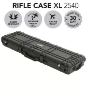 Rifle Hard Gun Case 53" Travel Protective Safe Airline Approved Waterproof Black