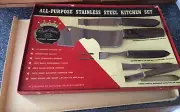 NOS Royal Brand Cutlery Knife Set Original Box Cleaver Household