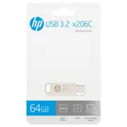 HP x206C OTG USB-C Flash Drive - 64GB USB 3.2, Type-C and Type-A ports [HPFD206C-64]