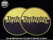 Technics Gold & Black halfmoom Dj Slipmats sl1200's mk5 m3d m5g / any turntable