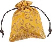 LOLIPPYY Embroidered Silk Jewelry Pouch Travel Friendly Drawstring Bag for Necklaces Bracelets Small Items Handwoven Brocade Wallet Durable Elegant Storage